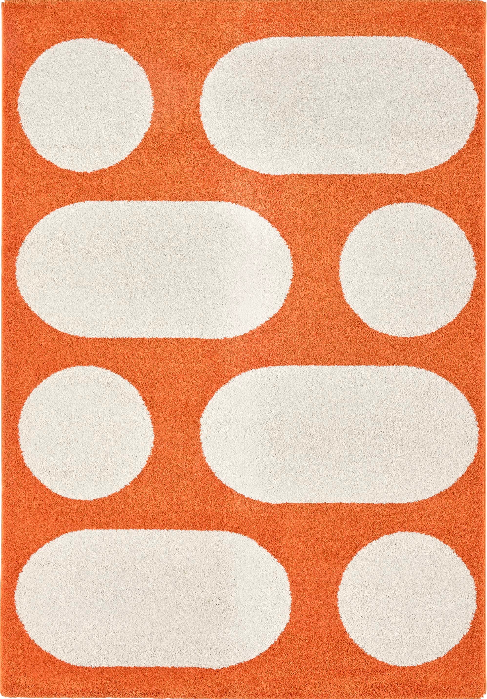 Alfombra Groovy 381 - Estampado moderno - Naranja - Interior
