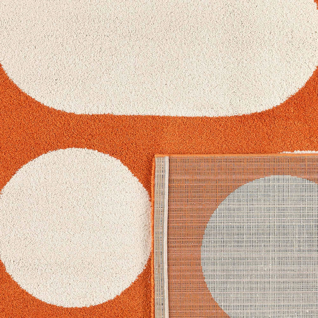 Alfombra Groovy 381 - Estampado moderno - Naranja - Interior