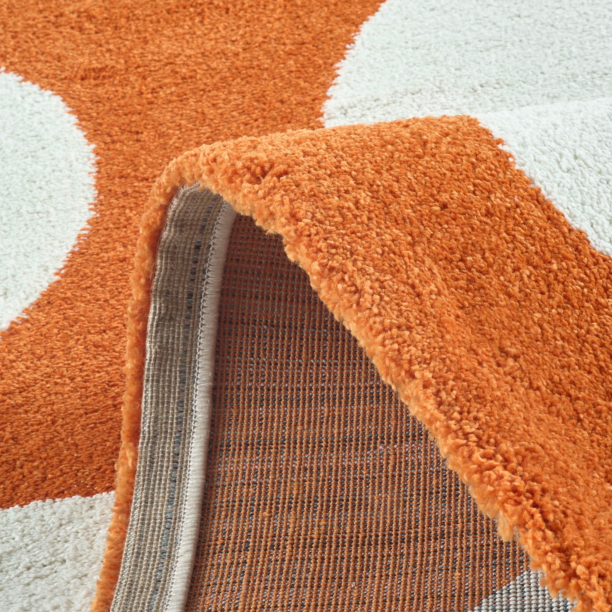Alfombra Groovy 381 - Estampado moderno - Naranja - Interior