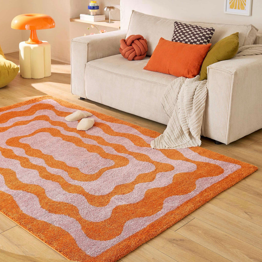 Groovy - Tapis D'Intérieur - Polypropylène - Orange
