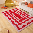 Alfombra Groovy 382 - Diseño moderno - Rojo - Interior