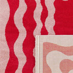 Alfombra Groovy 382 - Diseño moderno - Rojo - Interior