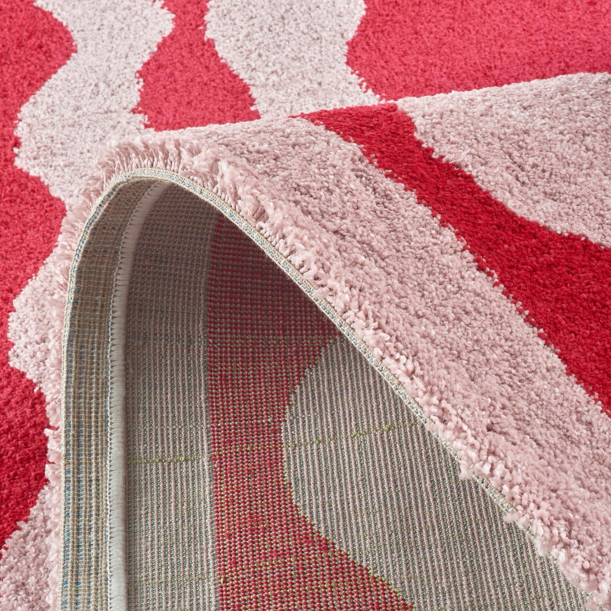 Alfombra Groovy 382 - Diseño moderno - Rojo - Interior