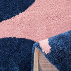 Alfombra Groovy 385 - Estampado moderno - Azul - Interior