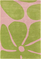 Alfombra Groovy 385 - Estampado moderno - Verde - Interior