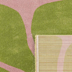 Alfombra Groovy 385 - Estampado moderno - Verde - Interior