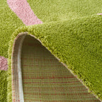 Alfombra Groovy 385 - Estampado moderno - Verde - Interior