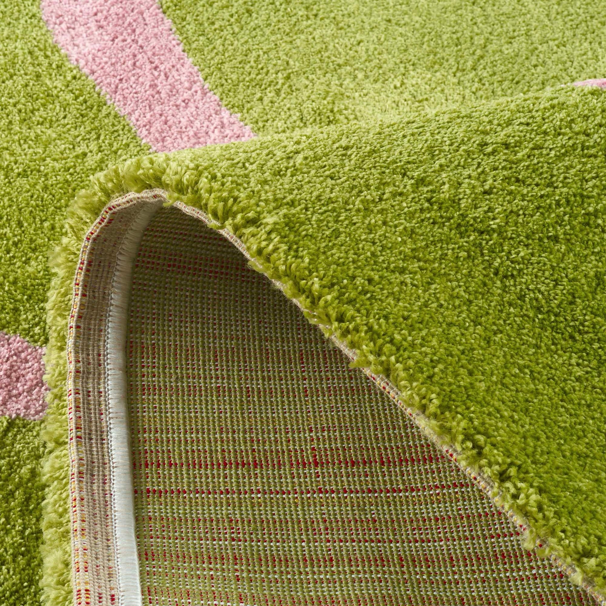 Alfombra Groovy 385 - Estampado moderno - Verde - Interior
