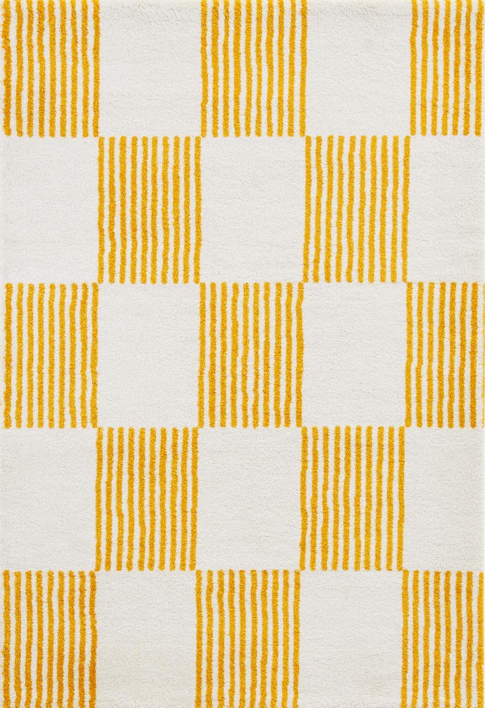 Groovy - Tapis D'Intérieur - Polypropylène - Jaune