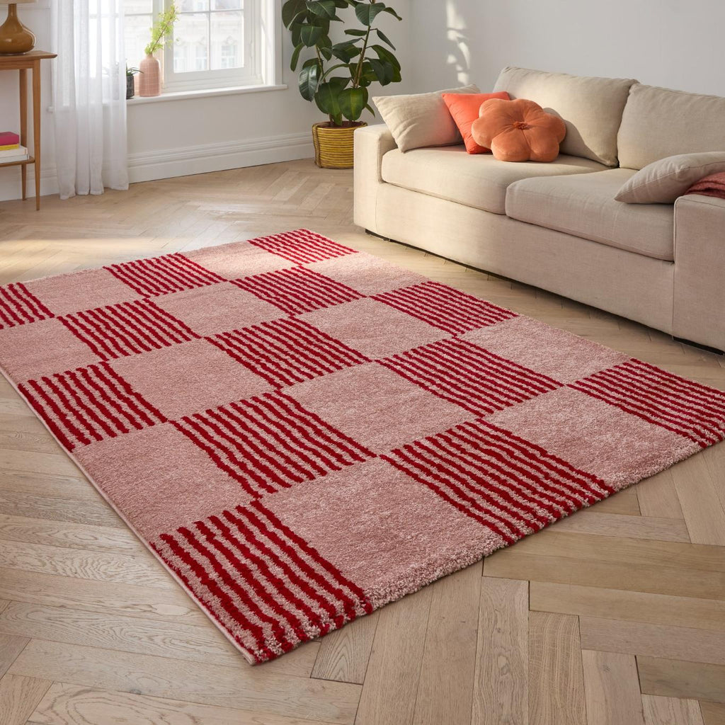Groovy - Tapis D'Intérieur - Polypropylène - Rouge