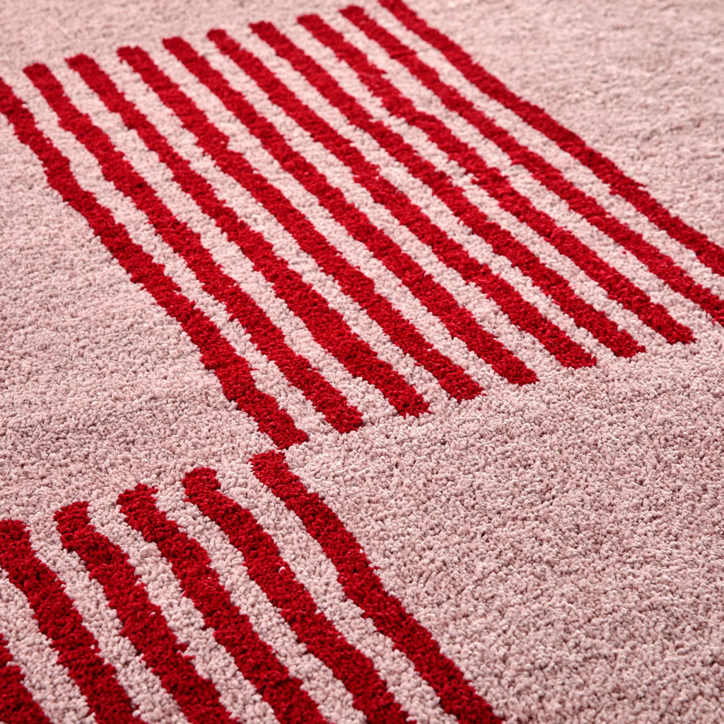 Groovy - Tapis D'Intérieur - Polypropylène - Rouge