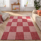 Groovy - Tapis D'Intérieur - Polypropylène - Rouge
