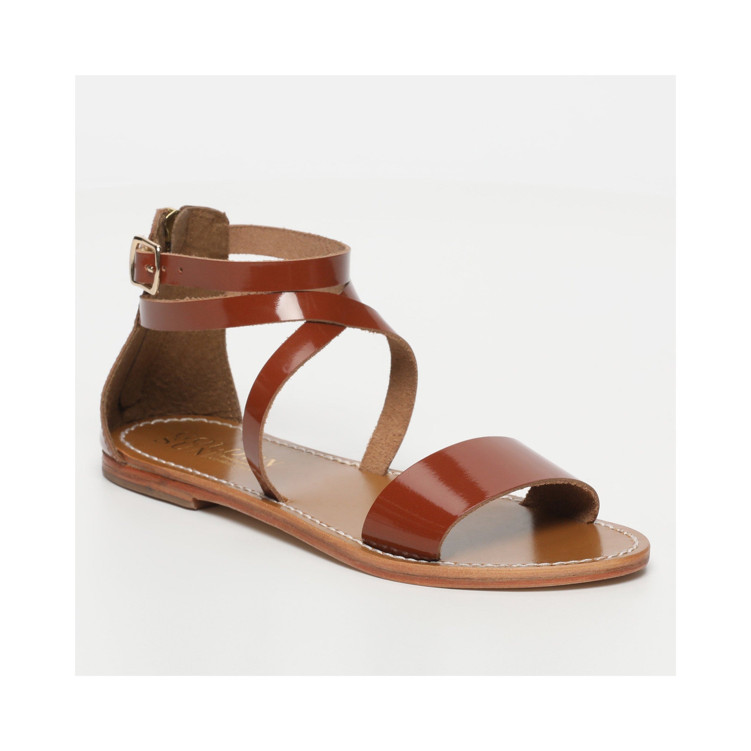 Golden Sun - Sandalias Galaxy - Charol camel