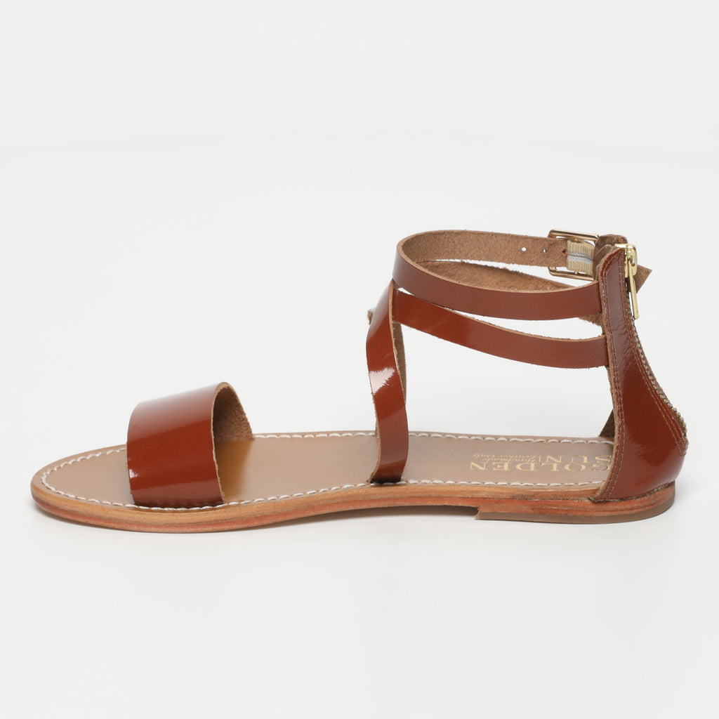 Golden Sun - Sandalias Galaxy - Charol camel