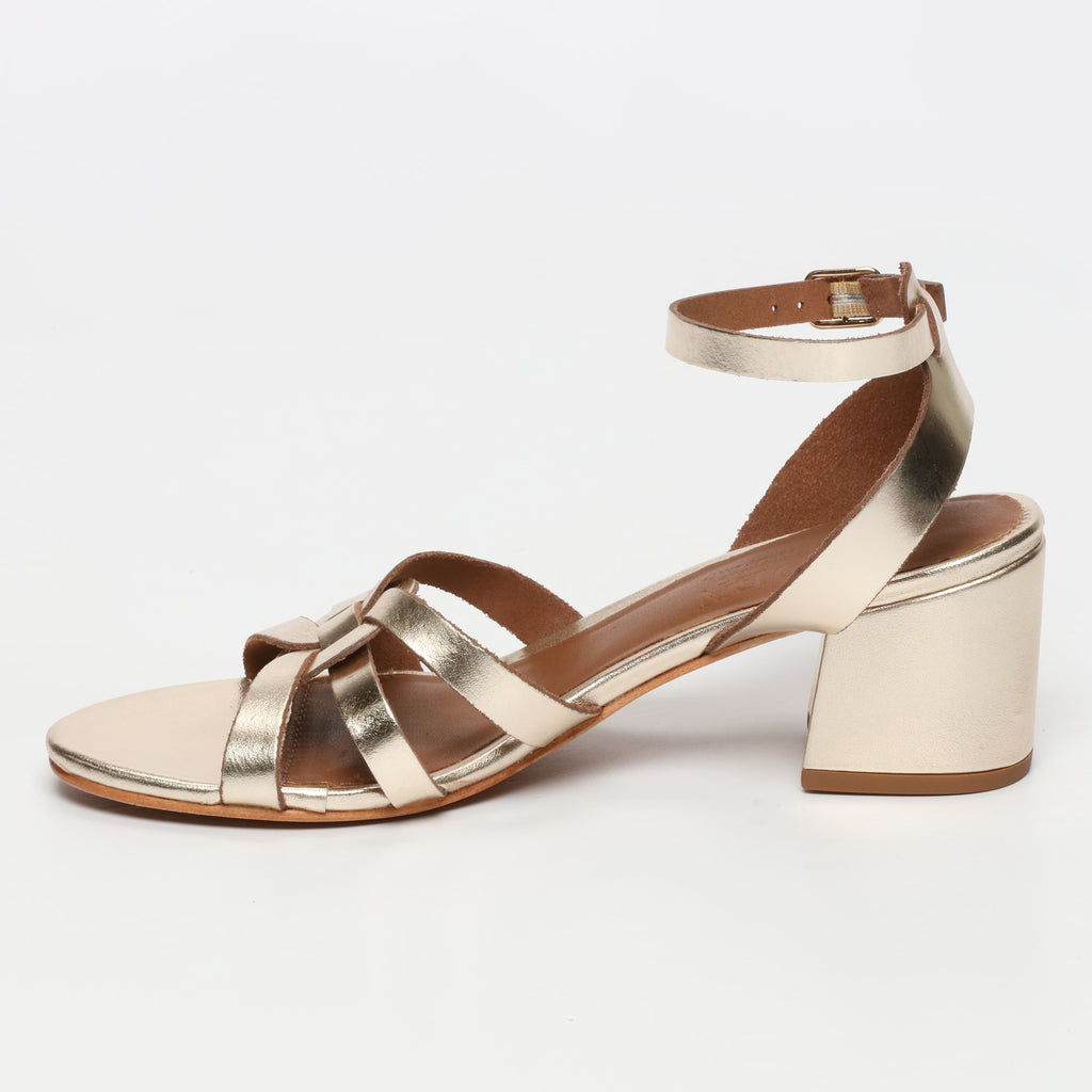 Sandales A Talons Kishi - Doré