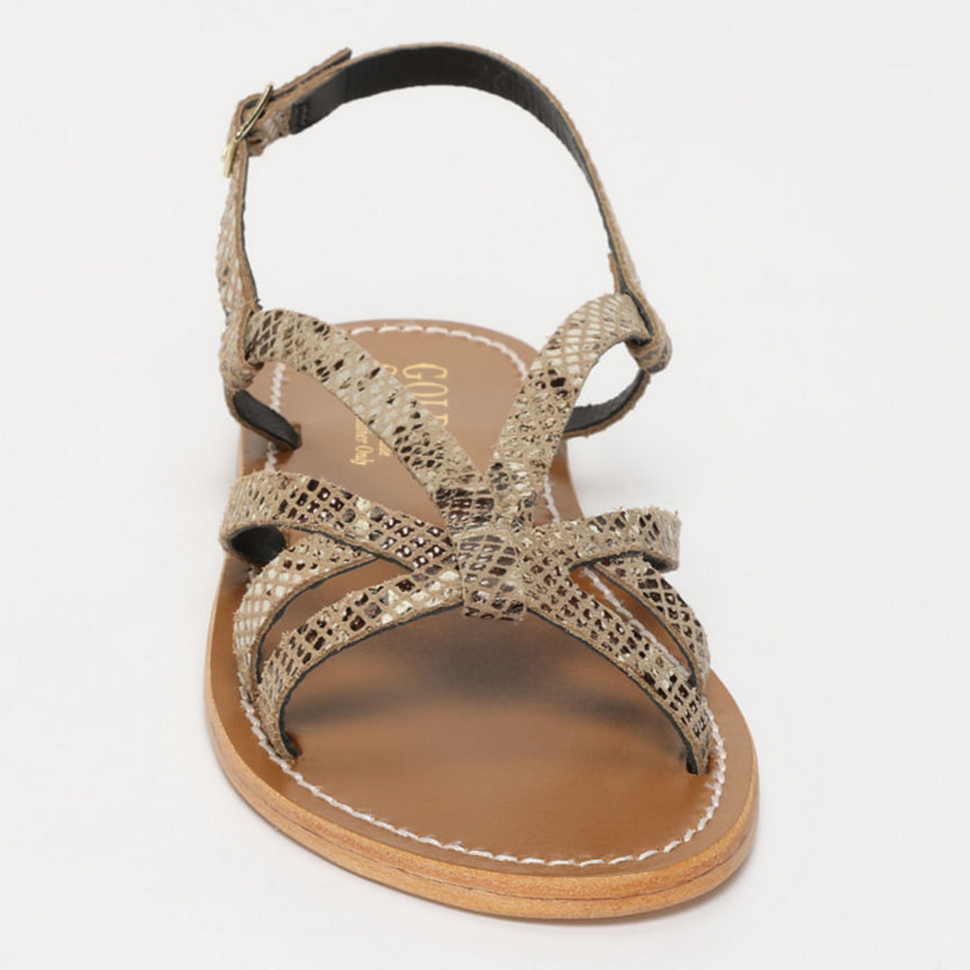 Sandales Bonaly - Beige Serpent