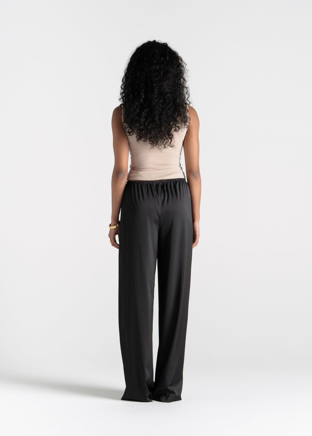 Pantalon Giulia Loose Satin - Black