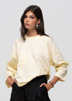 Top Manches Longues Brady Oversized - Butter Yellow