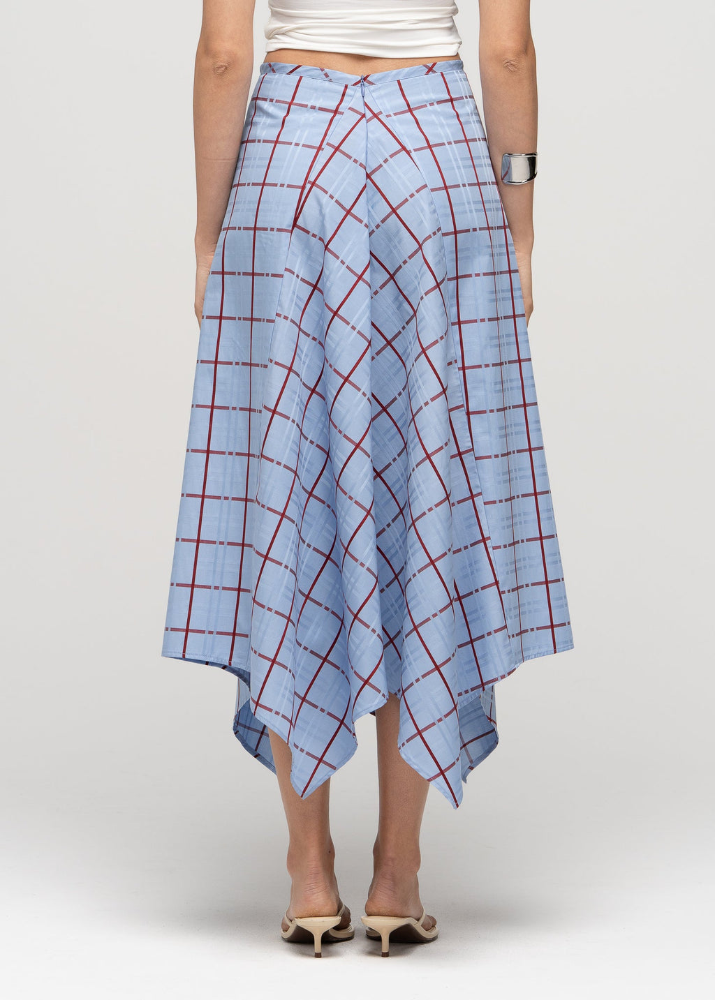 Jupe Chess Plaid Handkerchief Midi