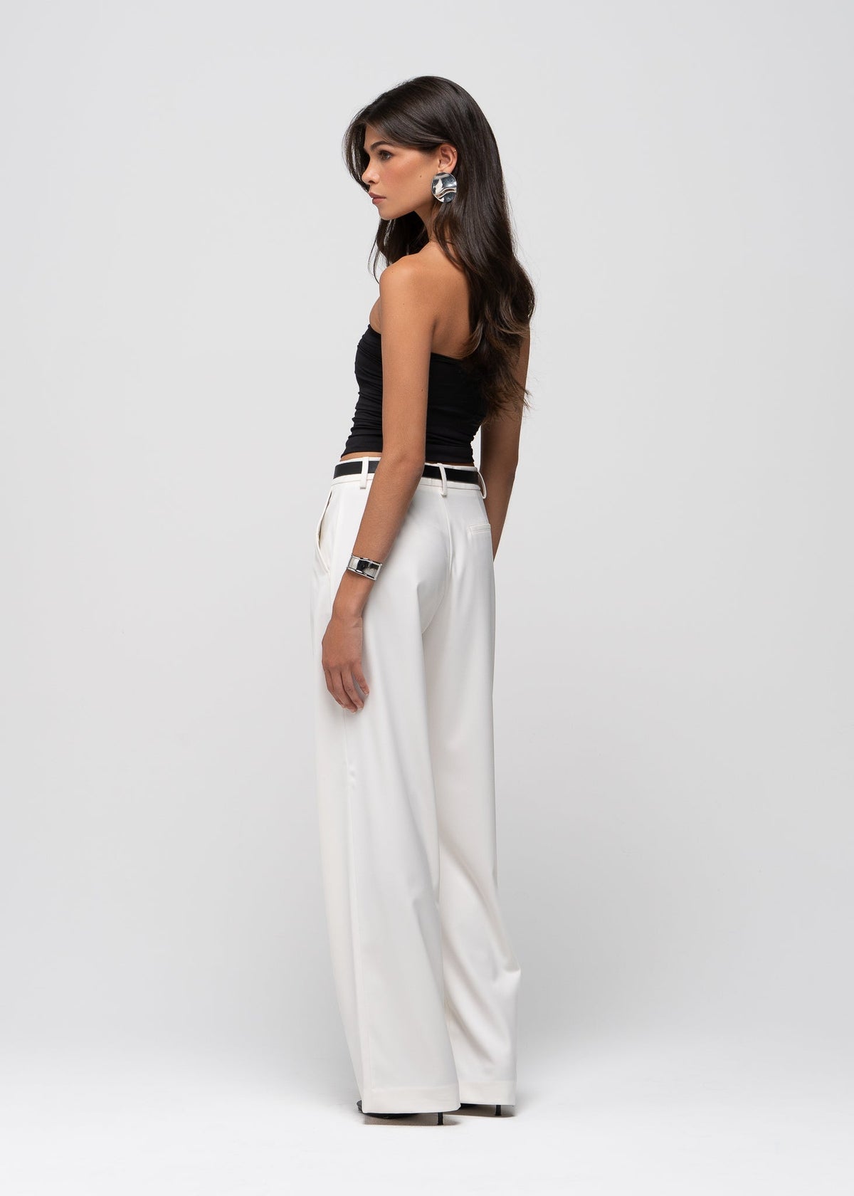 Pantalon Jadis Mid-Waist Tailored - Off-White