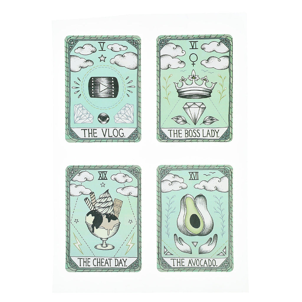 12 Tarot Card Stickers