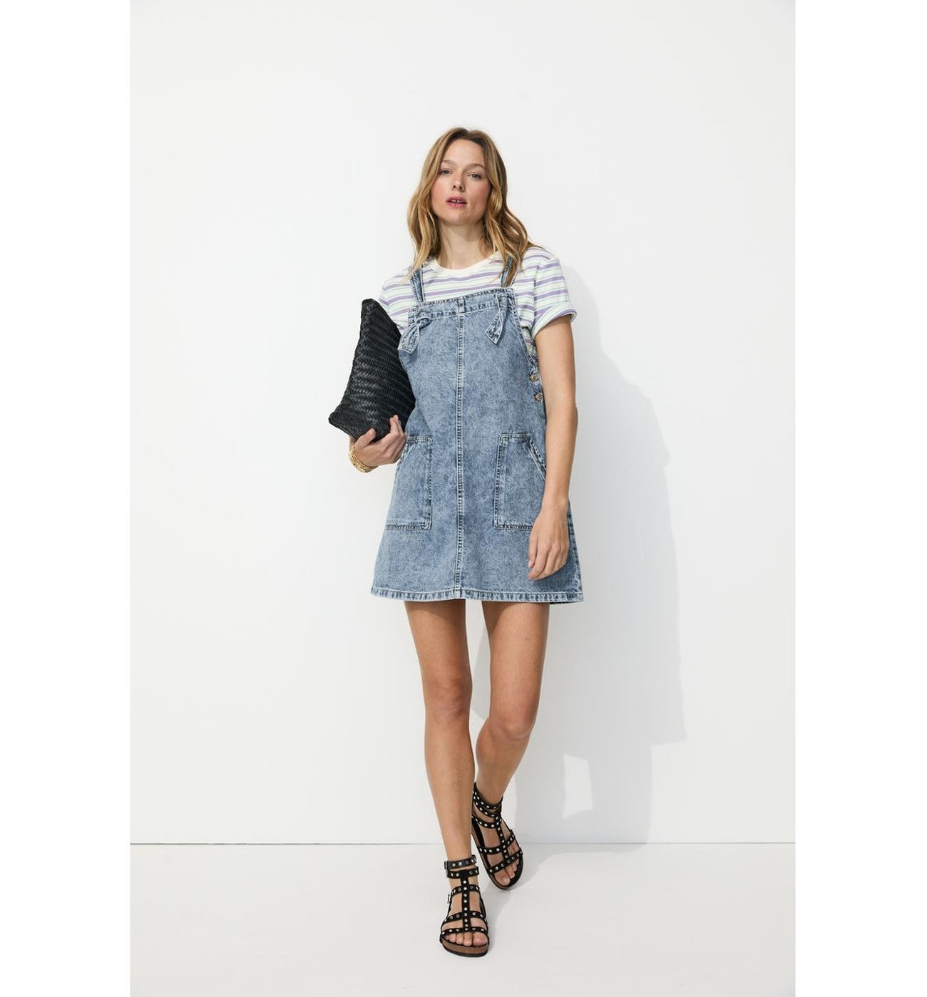 Robe Courte en Jean de Couleur - Jeans Uni Clair