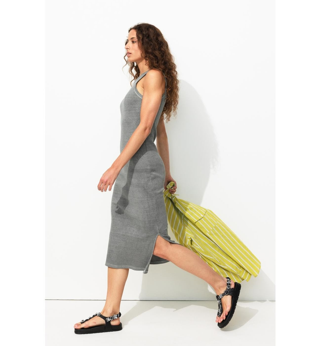 Vestido camiseta sin mangas con diseño ecológico - Plain Dark Grey