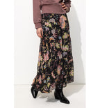 Longue Jupe Imprimée Femme - Noir Imprime