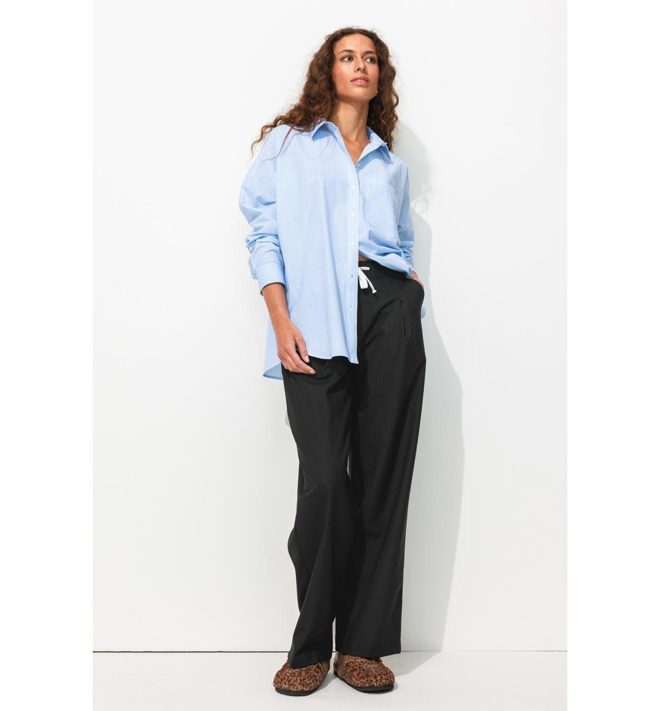 Jogpant Suit Trousers - Plain Dark Black
