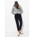 Pantalón pitillo liso para mujer - Azul oscuro liso