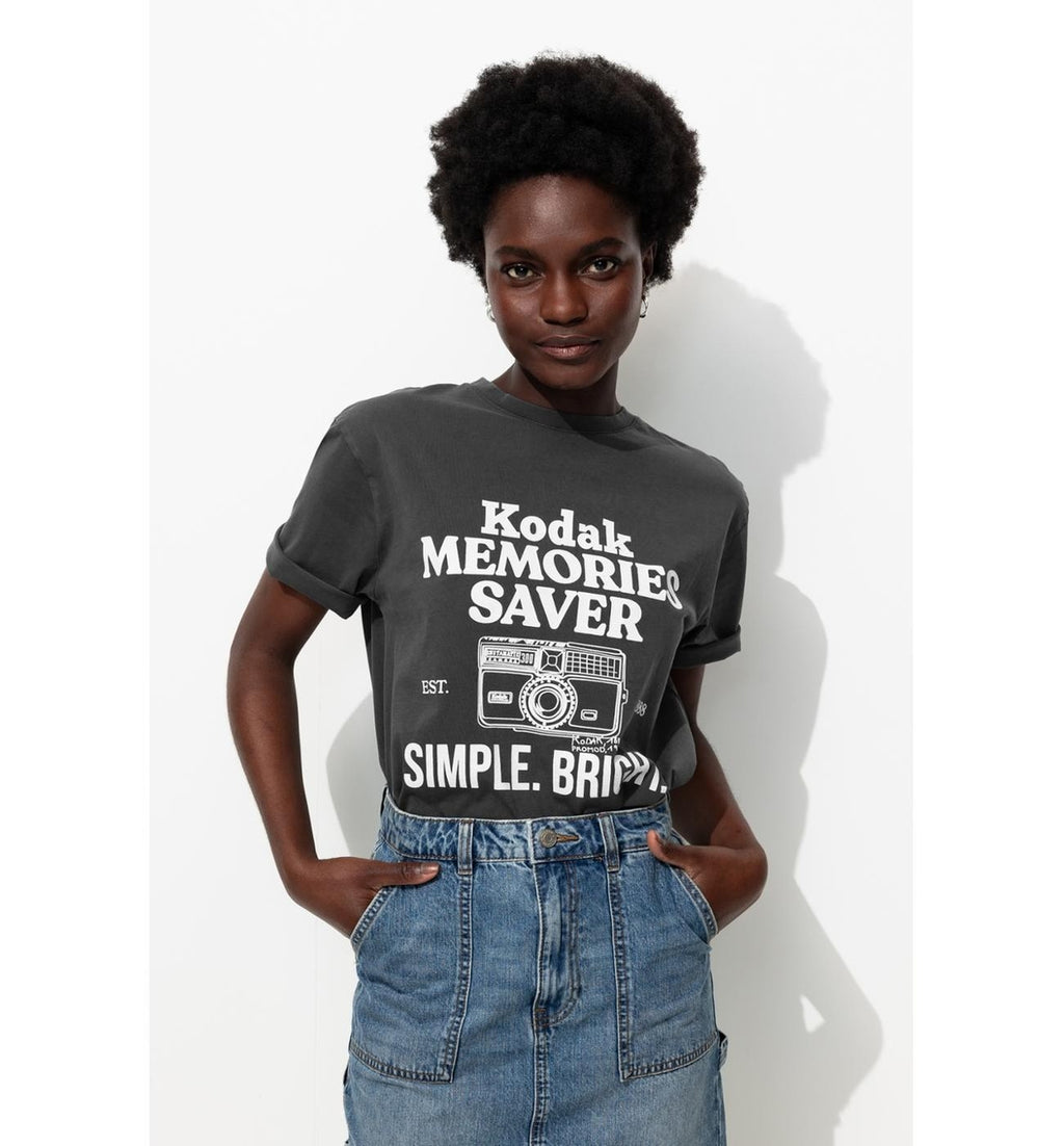 Camiseta unisex con licencia Kodak - Gris estampado