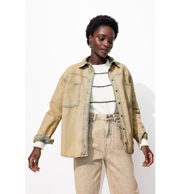 Washed Denim Shirt - Plain Light Natural