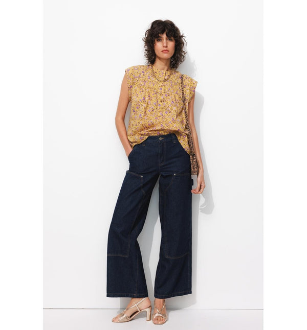 Women's Printed Cotton Blouse - Multicolor Print