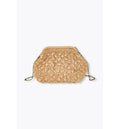 Sac en Raphia et Strass Femme - Naturel Uni Clair