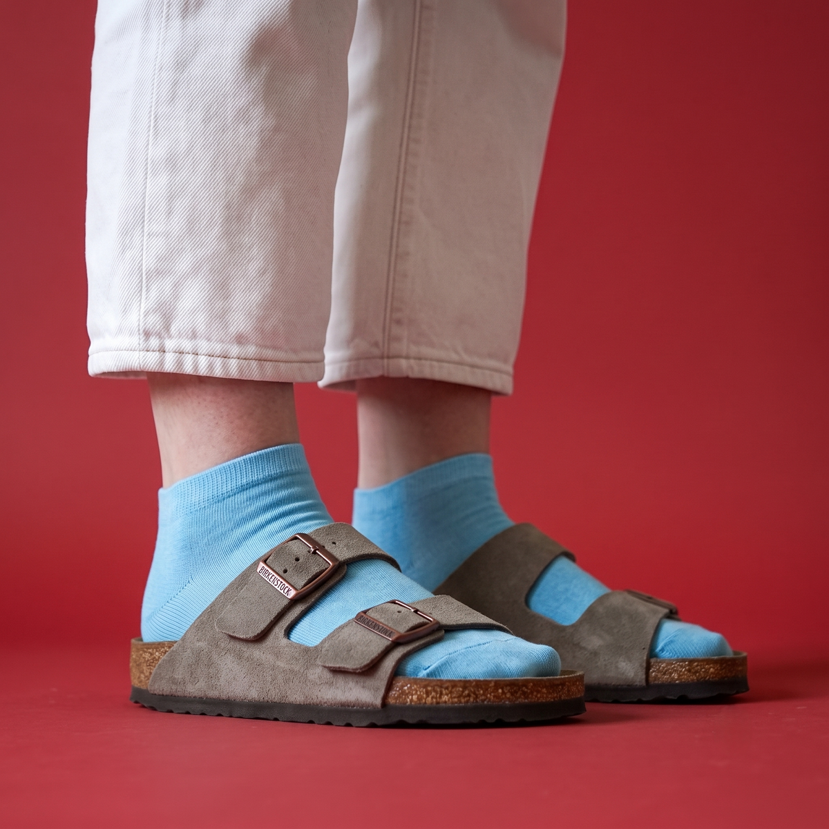 Chaussettes Basses Unies - Bleu Ciel
