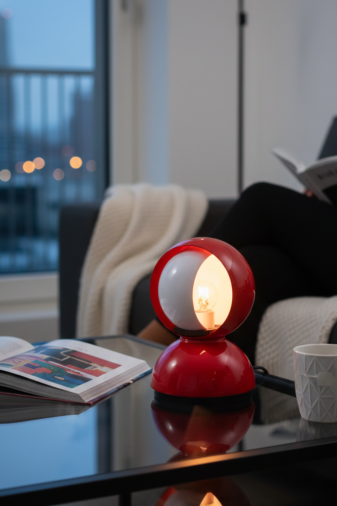Lampe À Poser - Eclisse - Rouge