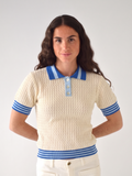 Blue And Light Blue Sara Polo Shirt