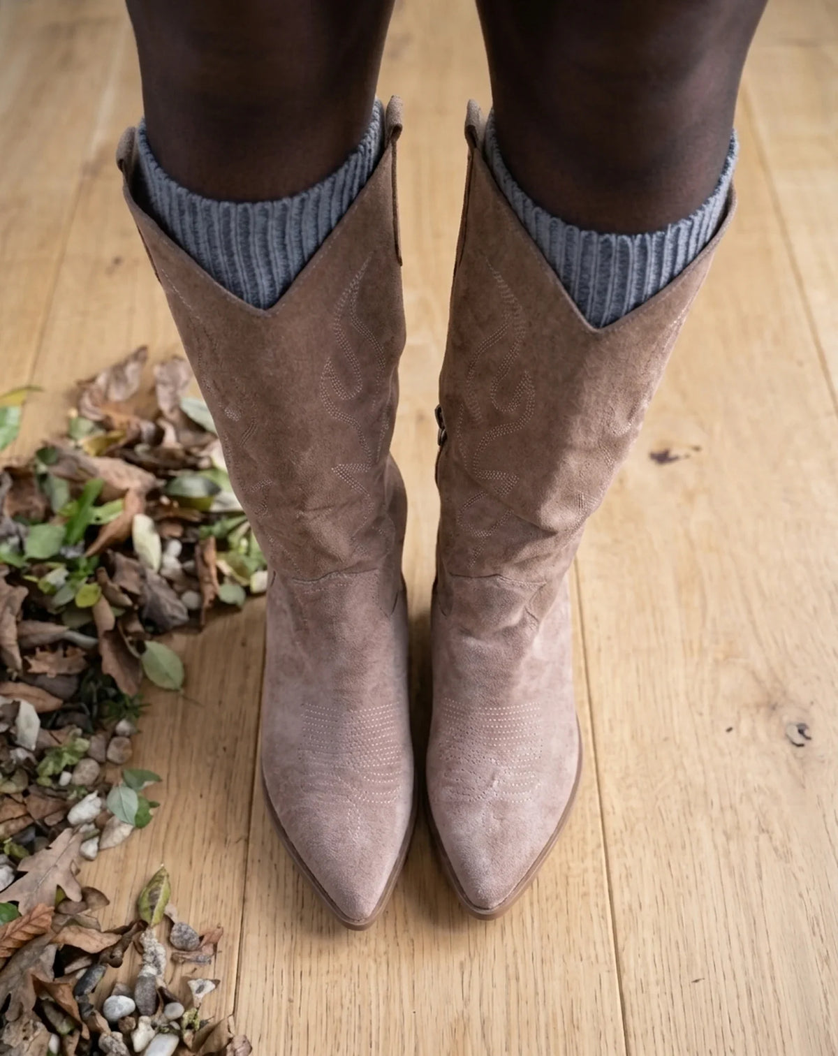 Vanina Cowboyboots - Mullvadsgrå