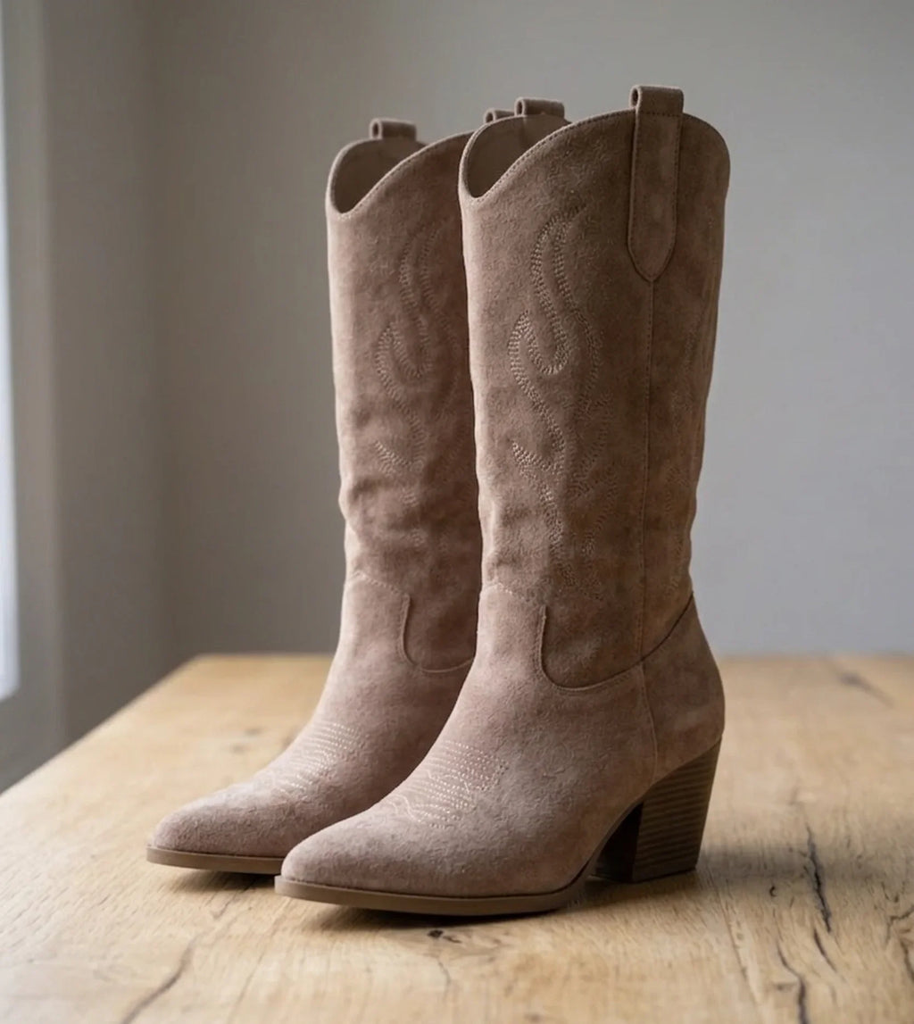 Vanina Cowboyboots - Mullvadsgrå