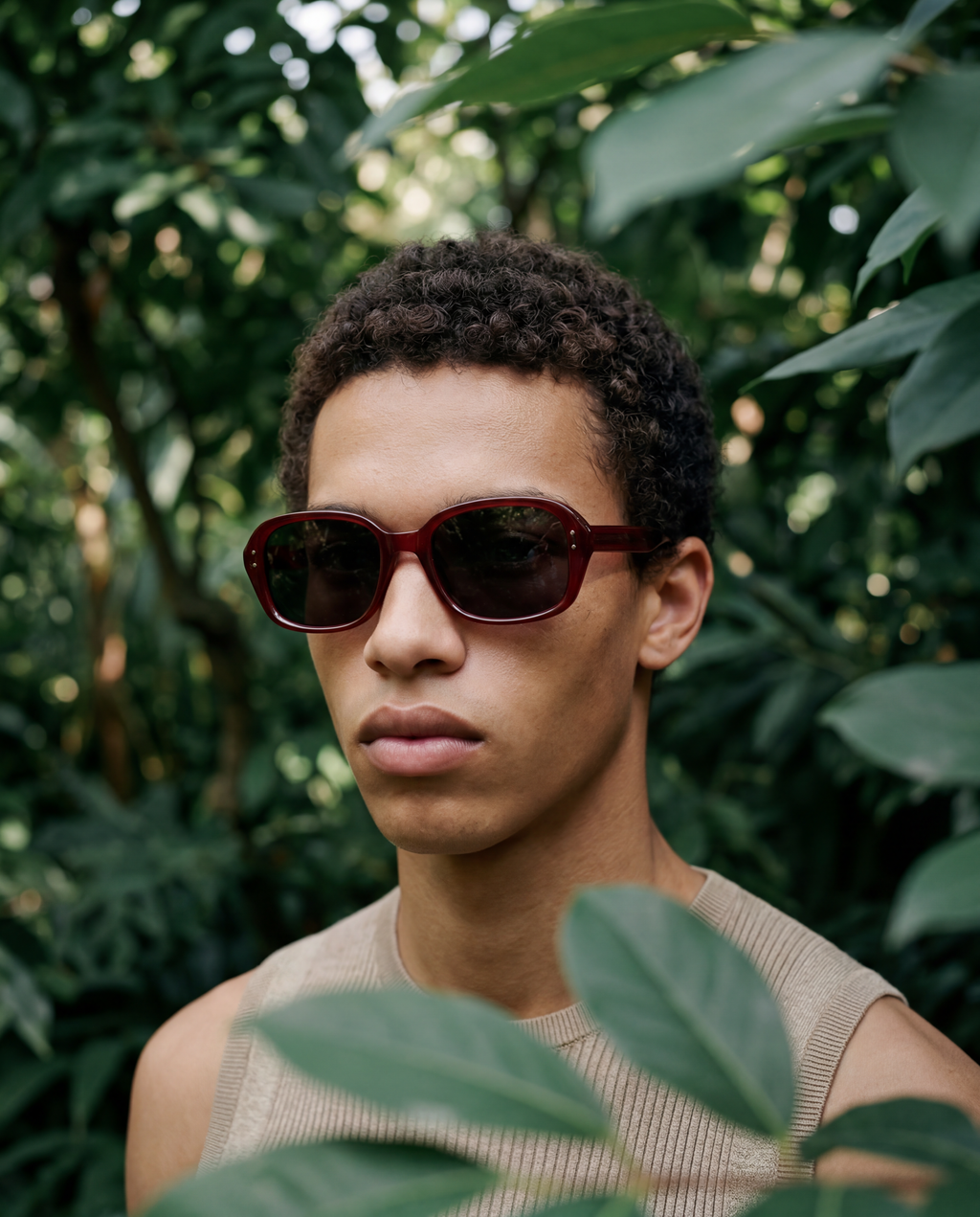 Gafas de sol ámbar - Granate - Unisex