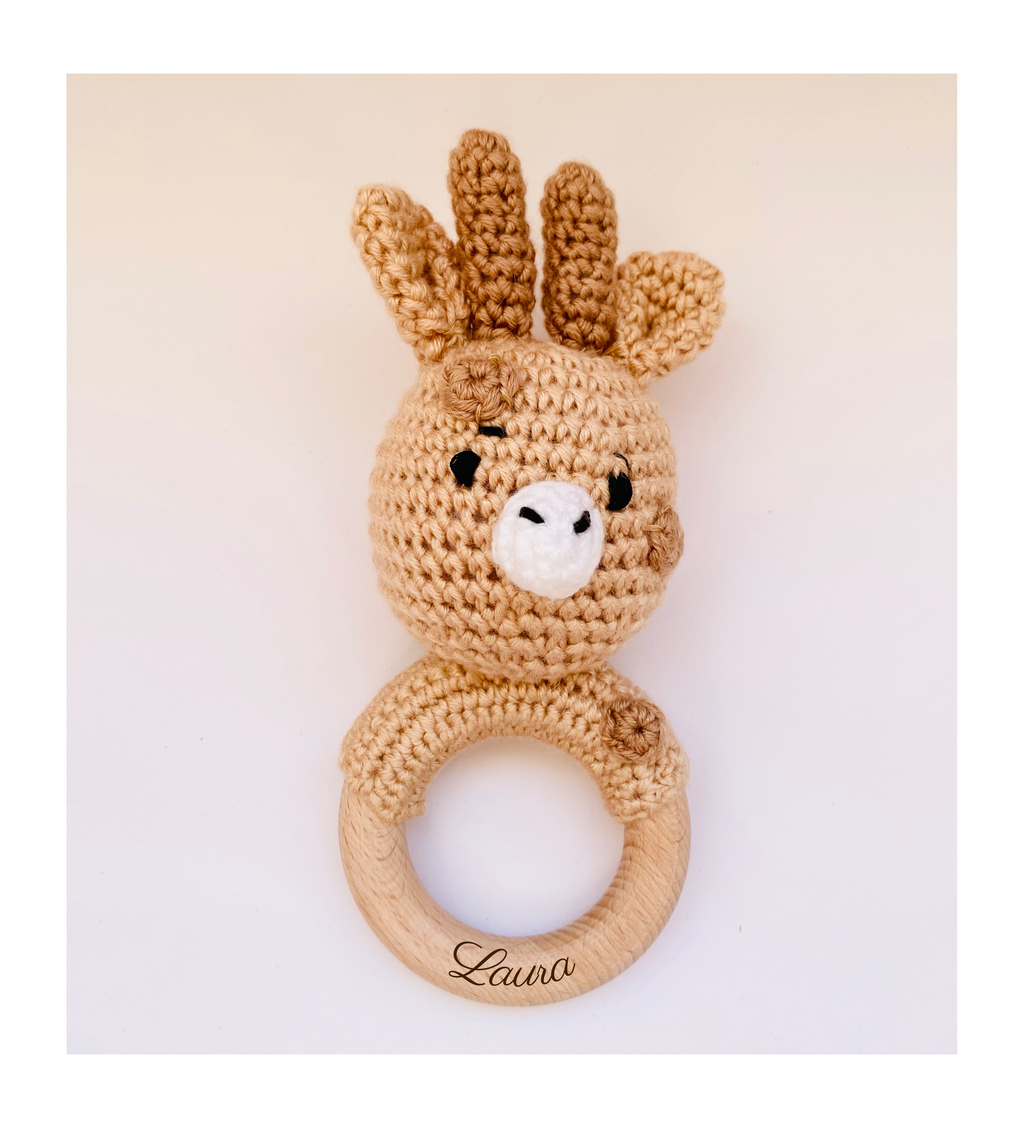 Hochet En Crochet Pour Bébé Personnalisé