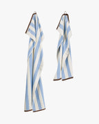 Gobo Hand Towel - Baby Blue / Wide Stripes