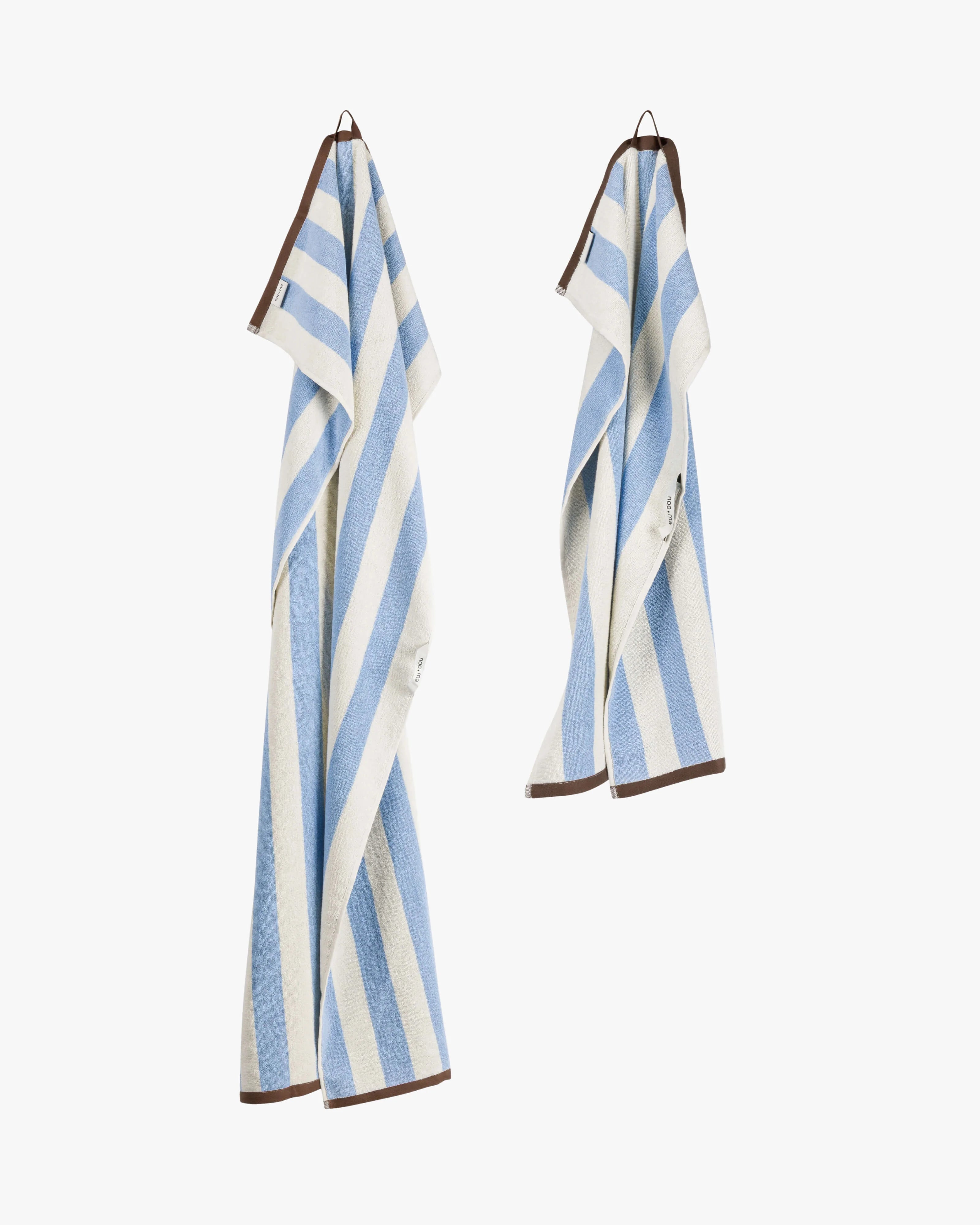Gobo Hand Towel - Baby Blue / Wide Stripes