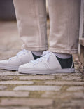 Baskets Basses René - Blanc Et Vert - Homme
