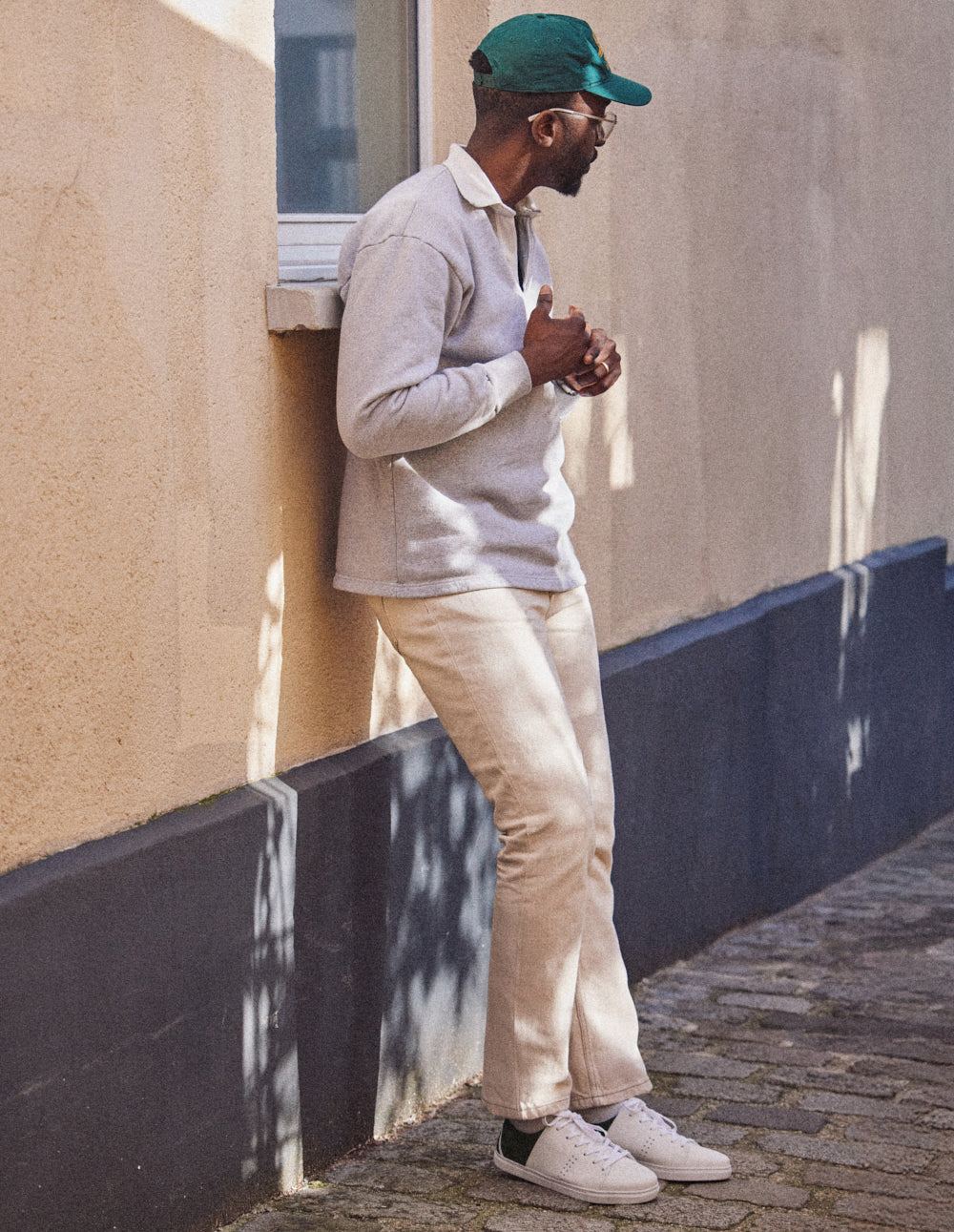 Baskets Basses René - Blanc Et Vert - Homme