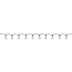 Outdoor string lights in rope with 10 transparent filament bulbs warm white LED FANTASY CORD 7.70m - REDDECO.com