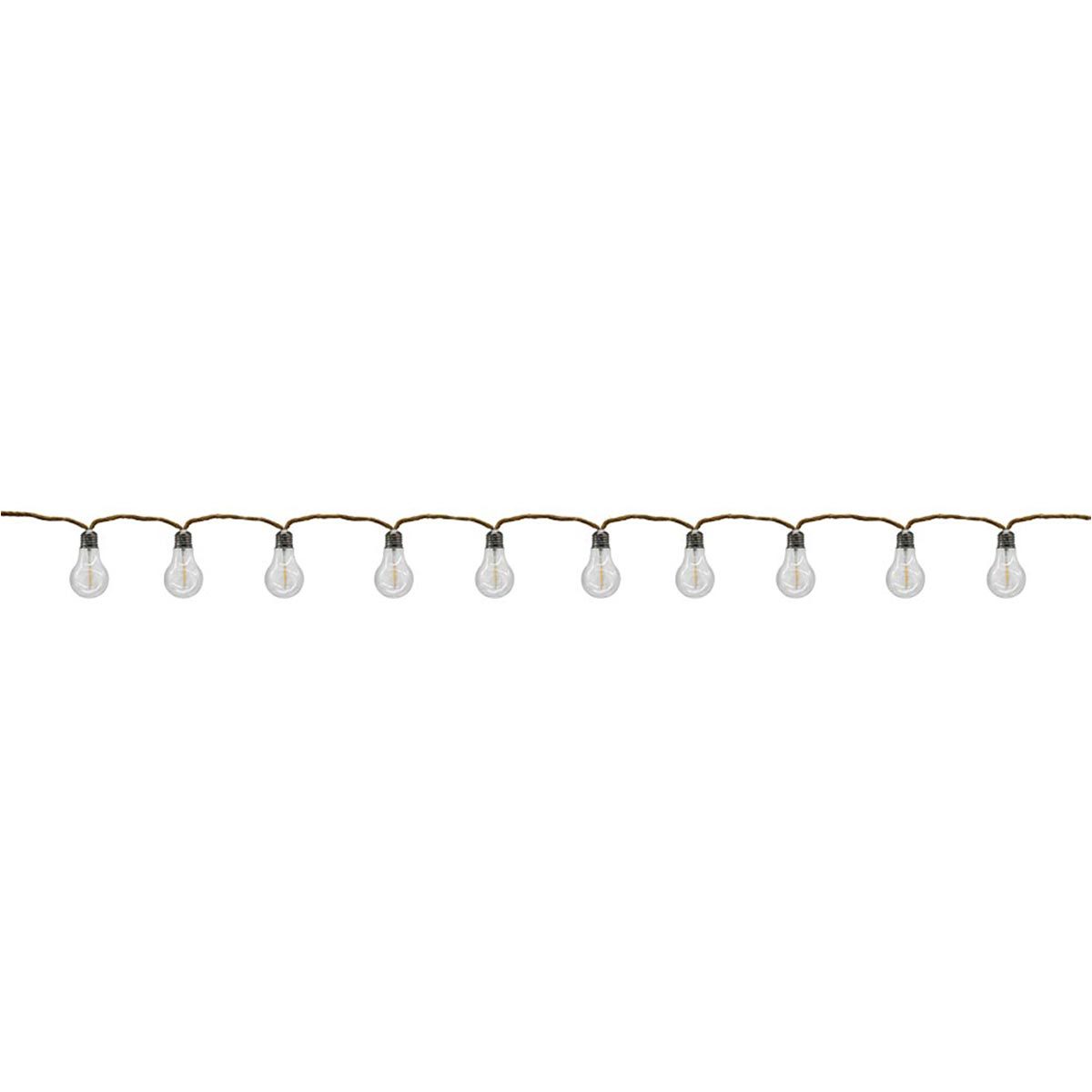 Outdoor string lights in rope with 10 transparent filament bulbs warm white LED FANTASY CORD 7.70m - REDDECO.com