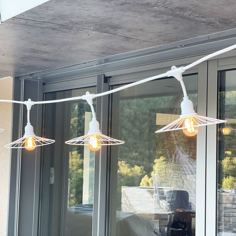 Chic - Guirlande Filaire E27 - Acier - Blanc