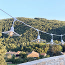 Chic - Guirnalda con cable E27 - Acero - Blanco