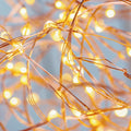 Solar copper string light 100 micro warm white LED SKINNY SOLAR 11.90m 8 modes - REDDECO.com